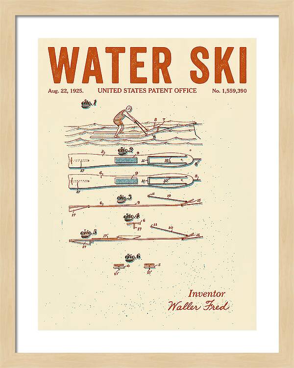 Water Ski Retro Patent Us1559390a