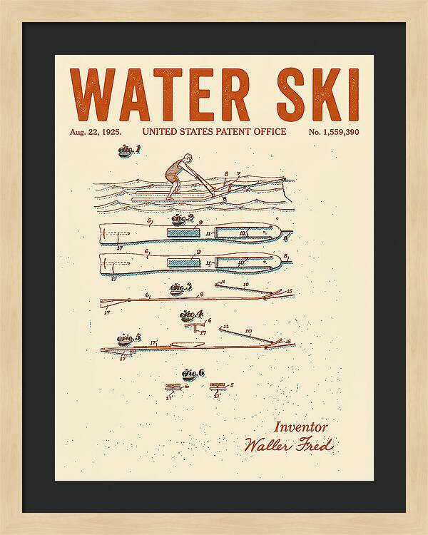 Water Ski Retro Patent Us1559390a