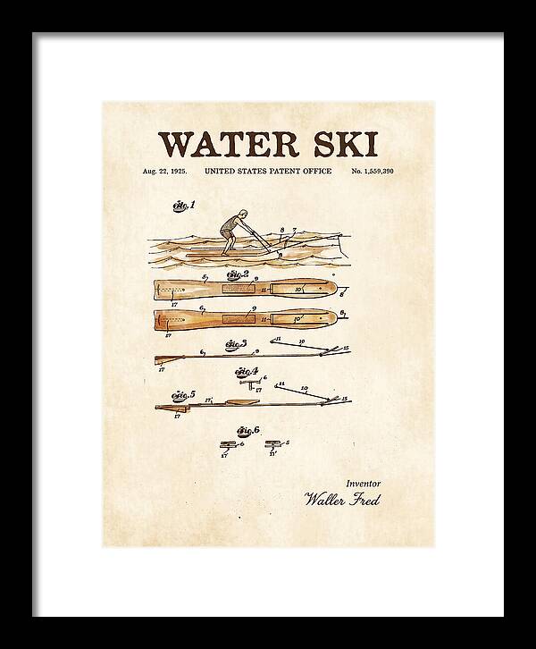 Water Ski Watercolor Patent Us1559390a