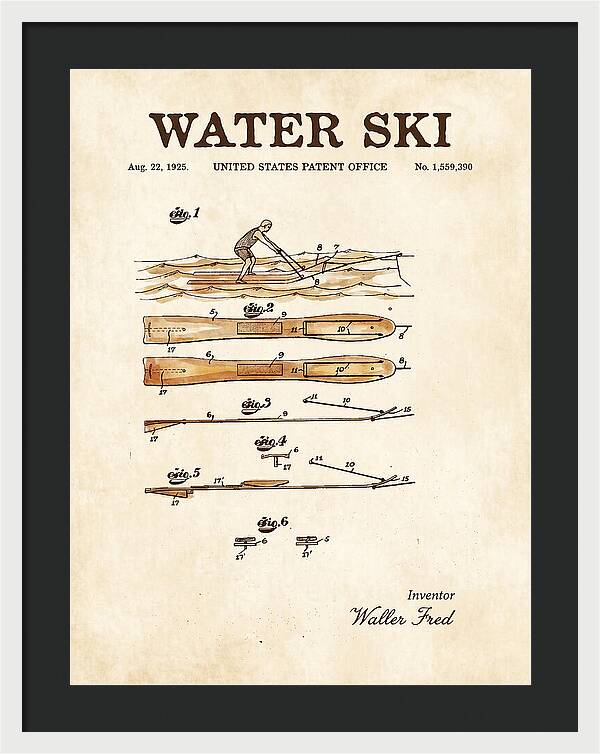 Water Ski Watercolor Patent Us1559390a