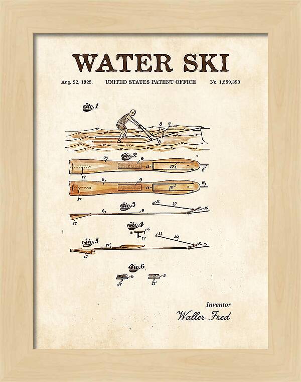 Water Ski Watercolor Patent Us1559390a