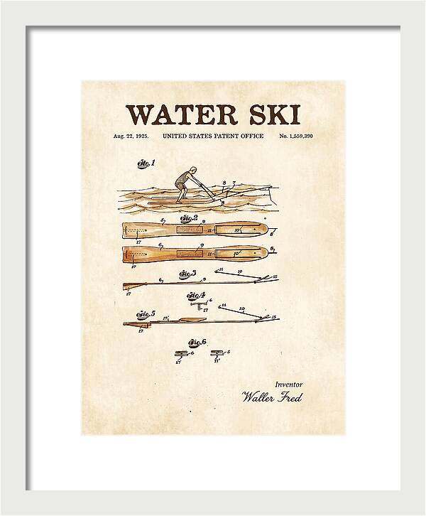 Water Ski Watercolor Patent Us1559390a