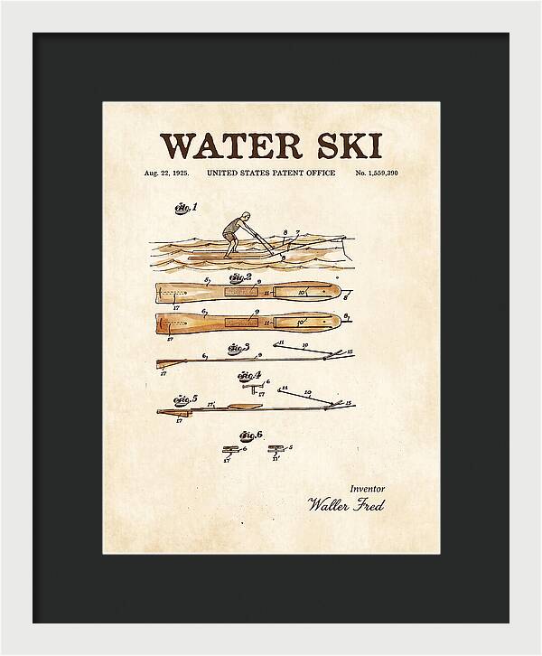 Water Ski Watercolor Patent Us1559390a