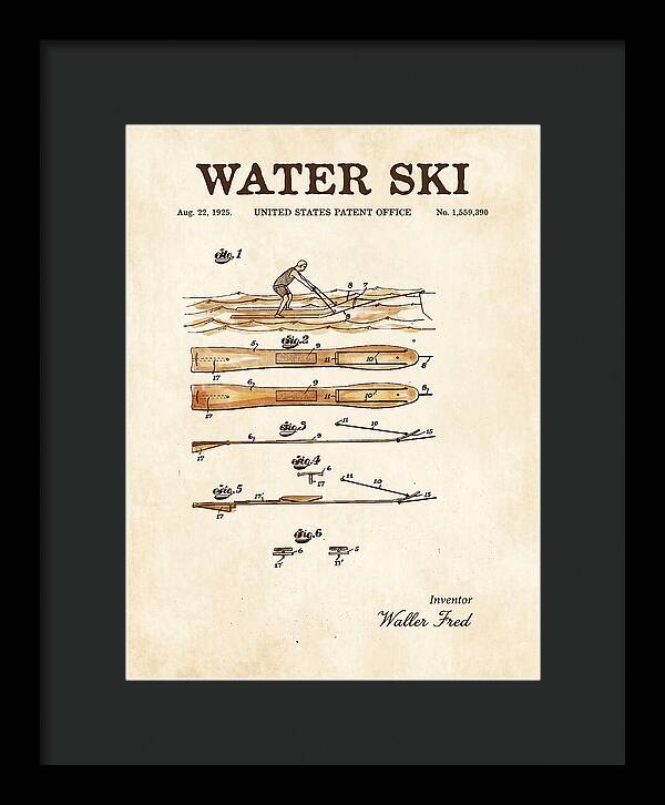 Water Ski Watercolor Patent Us1559390a
