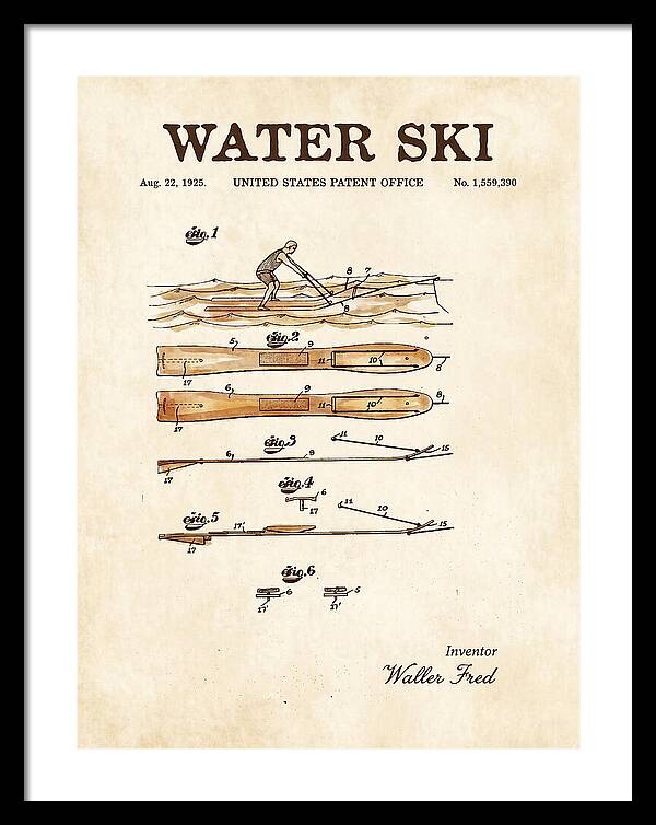 Water Ski Watercolor Patent Us1559390a