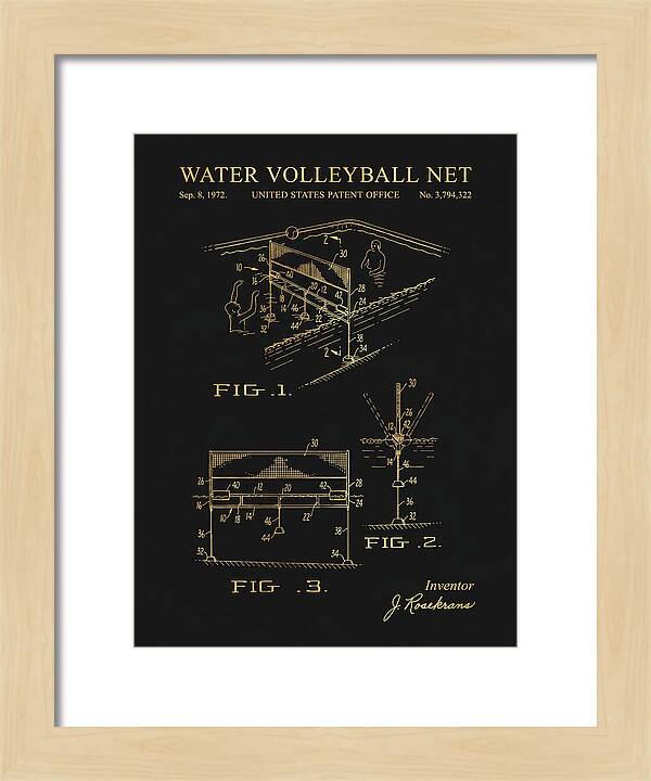 Water Volleyball Net Gold Patent Us3794322