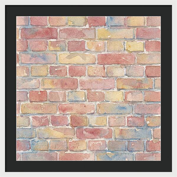Watercolor Brick Wall