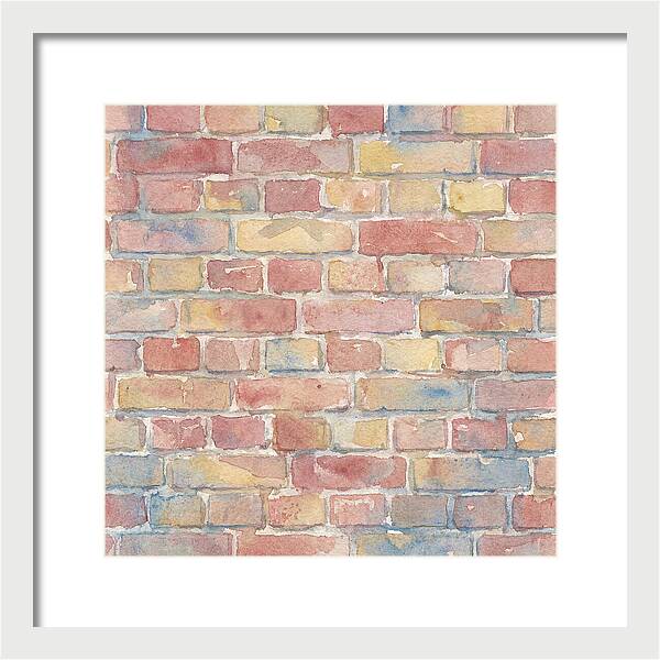 Watercolor Brick Wall