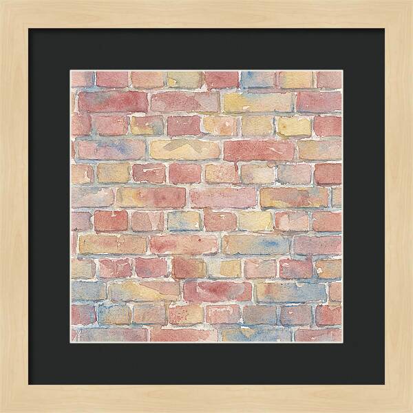 Watercolor Brick Wall