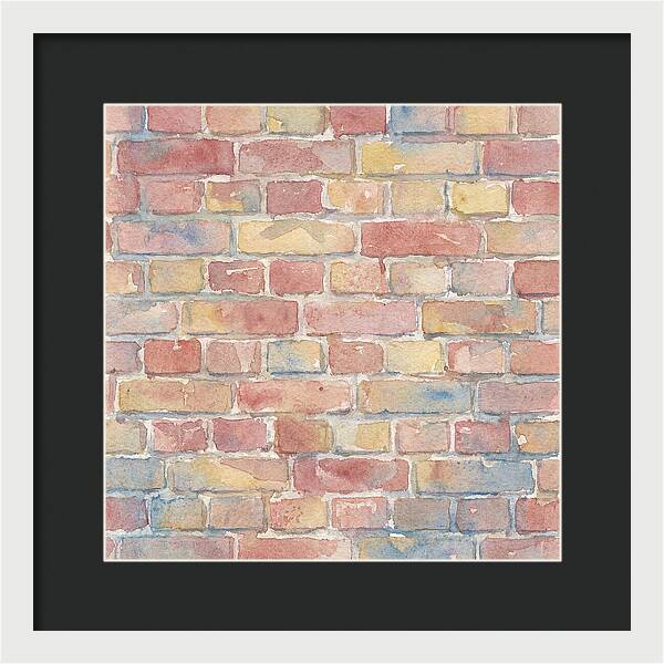 Watercolor Brick Wall