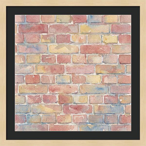 Watercolor Brick Wall