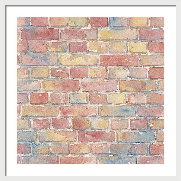 Watercolor Brick Wall