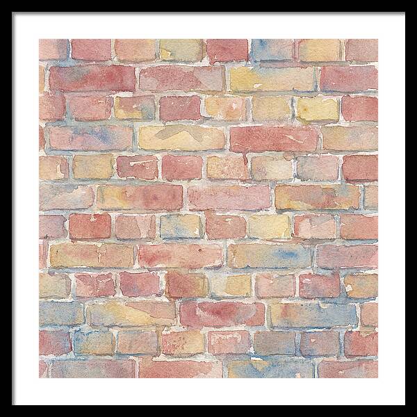 Watercolor Brick Wall