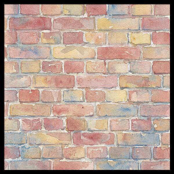 Watercolor Brick Wall