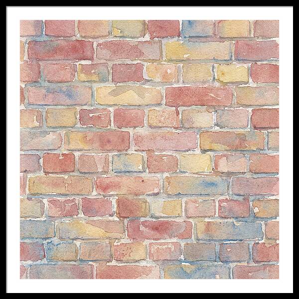 Watercolor Brick Wall