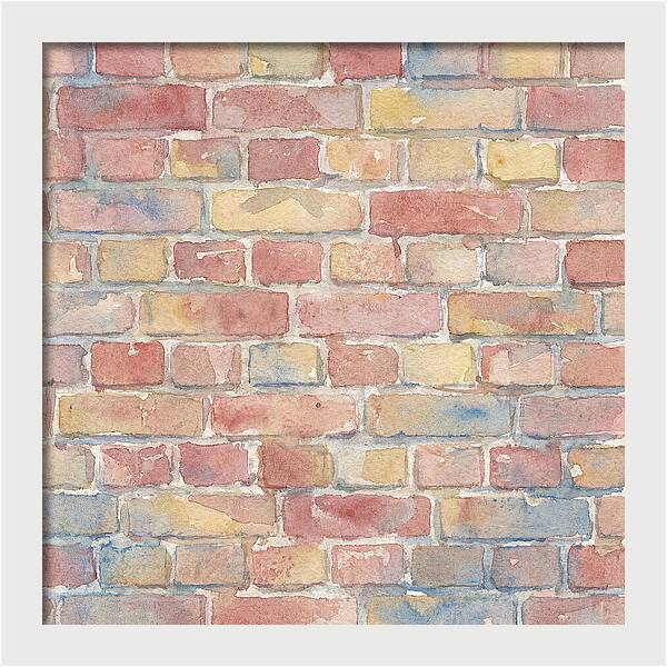 Watercolor Brick Wall