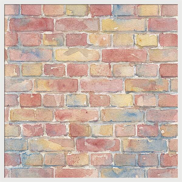 Watercolor Brick Wall