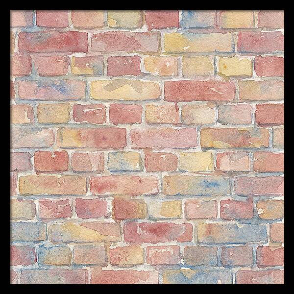Watercolor Brick Wall