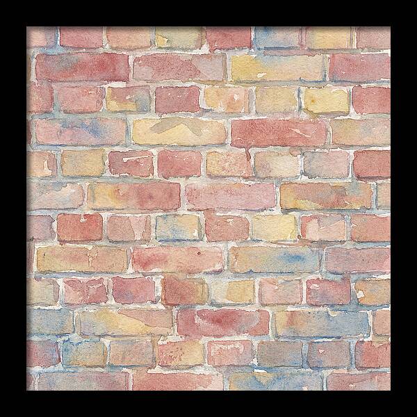 Watercolor Brick Wall