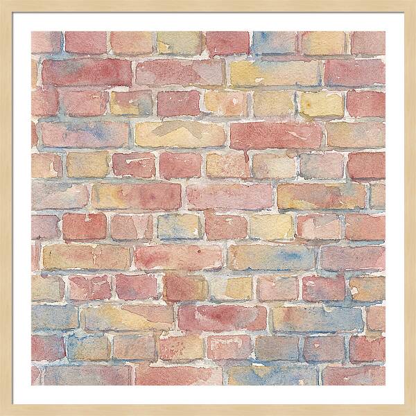Watercolor Brick Wall