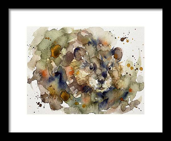 Watercolor Ondatra Portrait