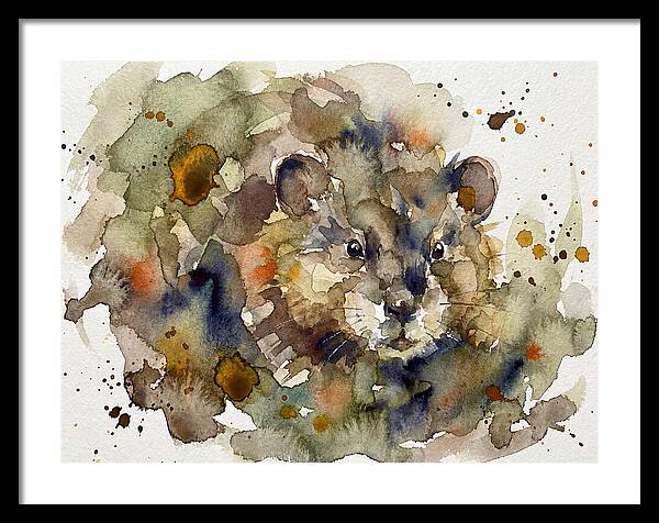 Watercolor Ondatra Portrait