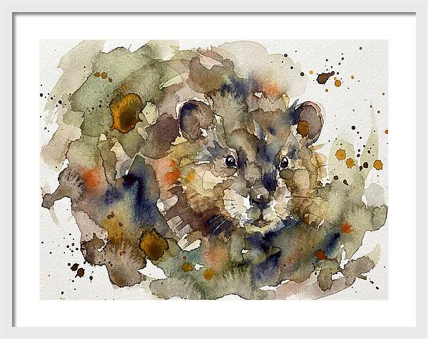 Watercolor Ondatra Portrait