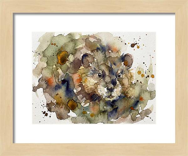 Watercolor Ondatra Portrait