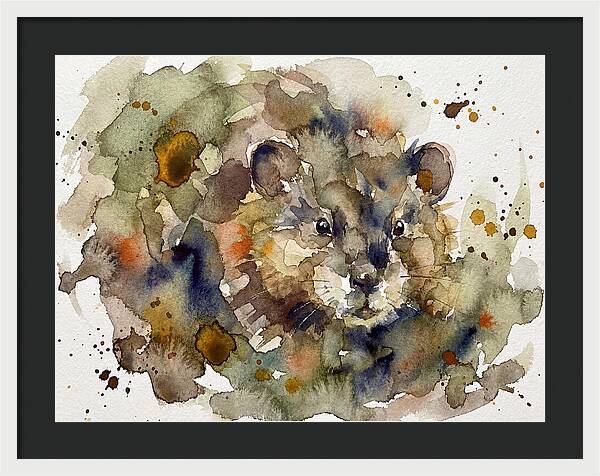 Watercolor Ondatra Portrait