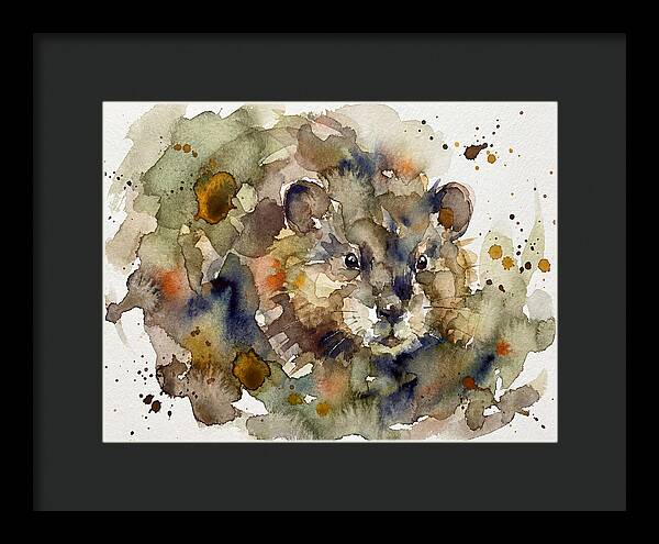 Watercolor Ondatra Portrait