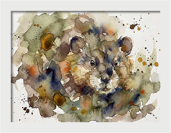 Watercolor Ondatra Portrait