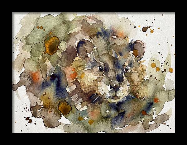 Watercolor Ondatra Portrait