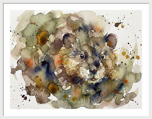 Watercolor Ondatra Portrait