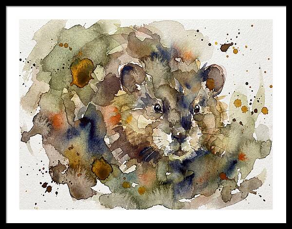Watercolor Ondatra Portrait