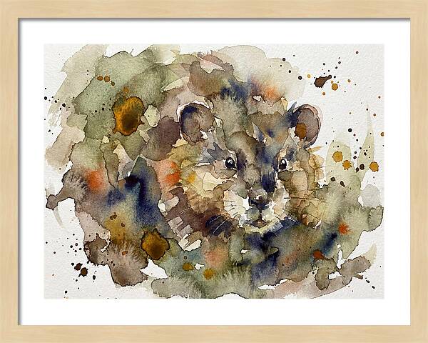 Watercolor Ondatra Portrait
