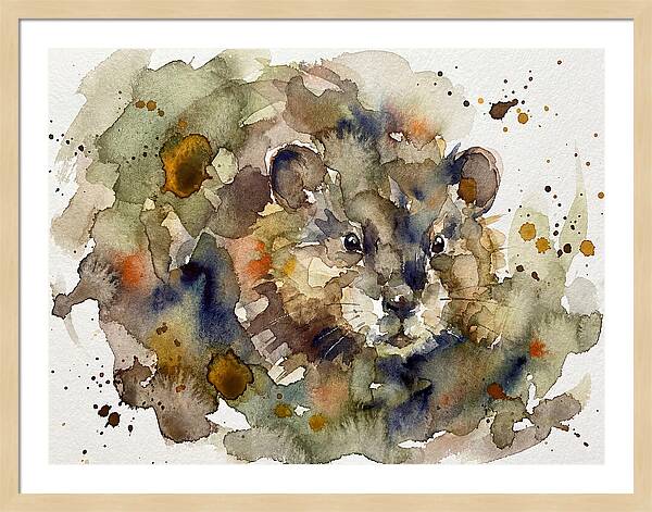 Watercolor Ondatra Portrait