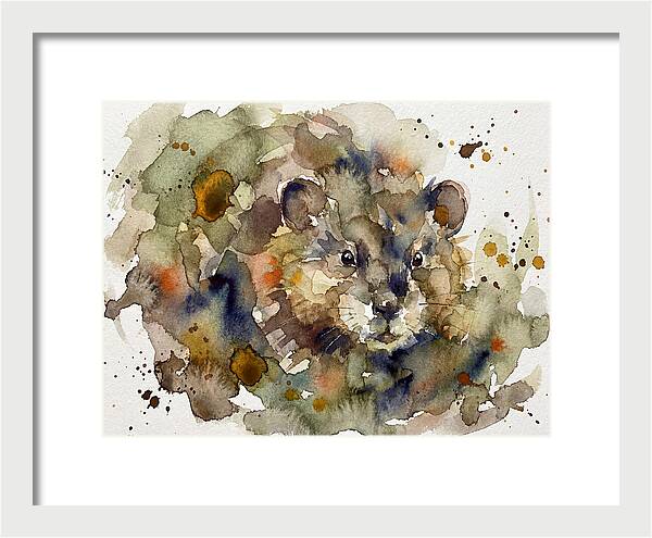 Watercolor Ondatra Portrait