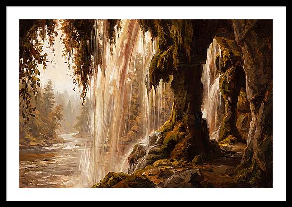 Waterfall Behind The Curtain