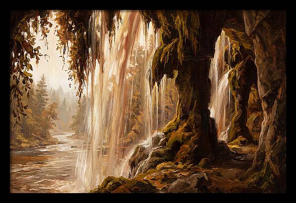 Waterfall Behind The Curtain