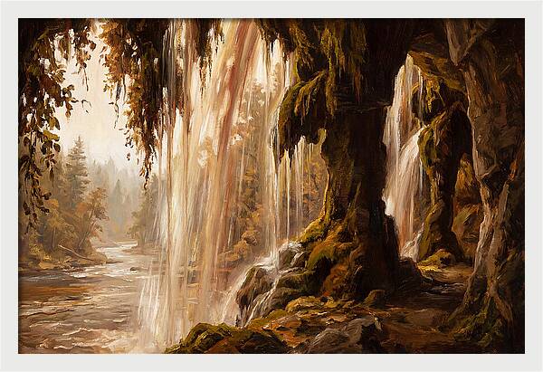 Waterfall Behind The Curtain
