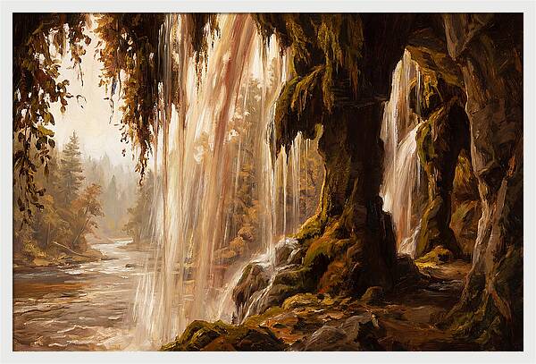 Waterfall Behind The Curtain