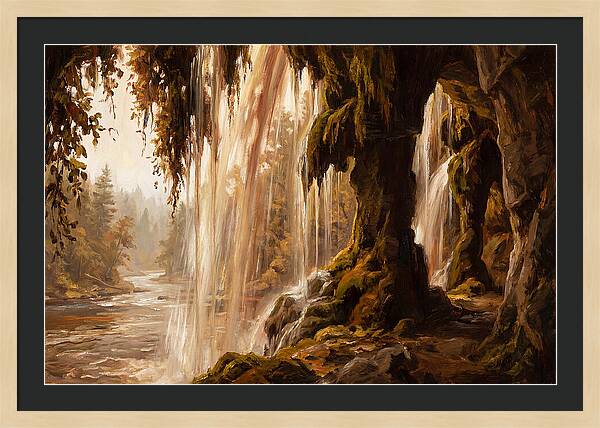 Waterfall Behind The Curtain
