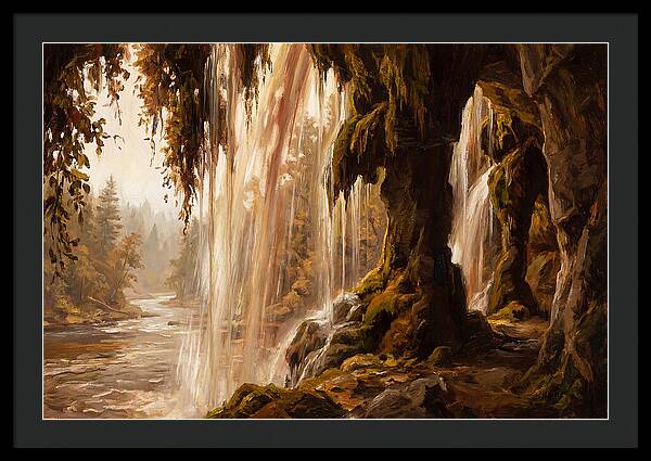 Waterfall Behind The Curtain