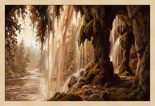 Waterfall Behind The Curtain