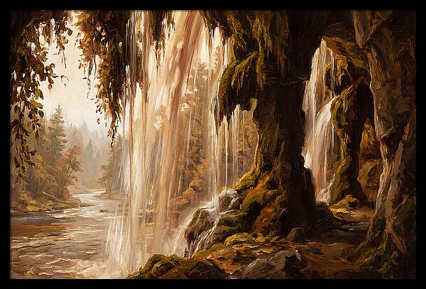 Waterfall Behind The Curtain