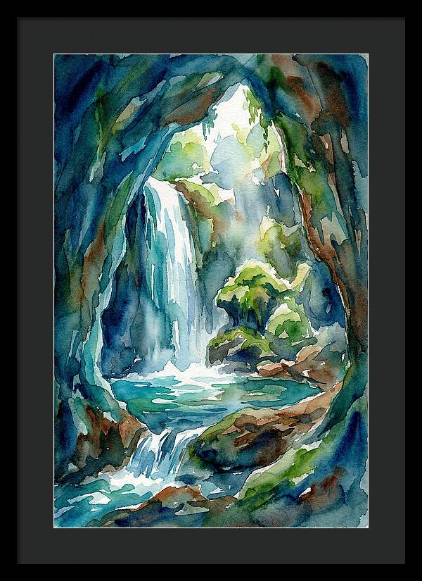 Waterfall In A Cave