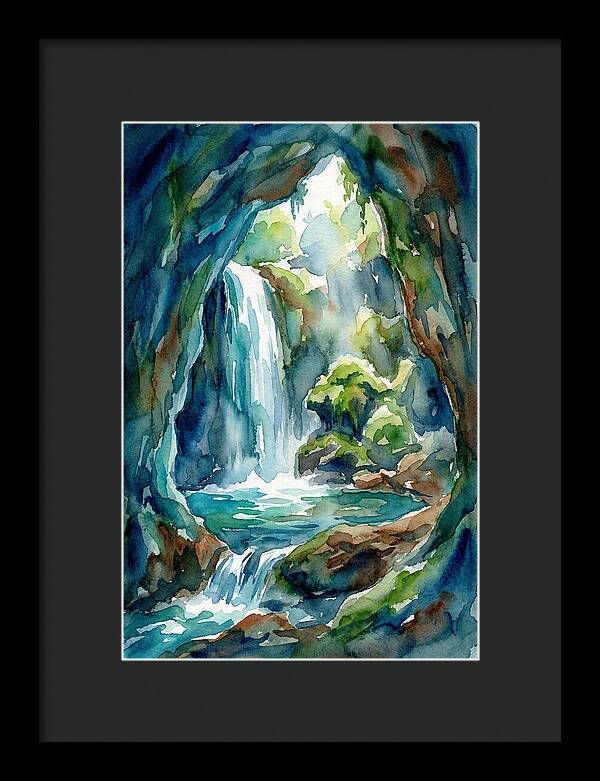 Waterfall In A Cave