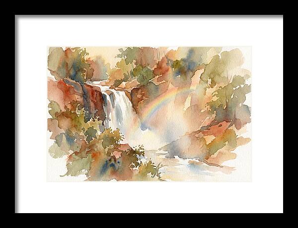 Waterfall Mist Catching Rainbow