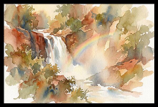Waterfall Mist Catching Rainbow