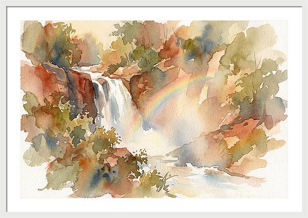 Waterfall Mist Catching Rainbow